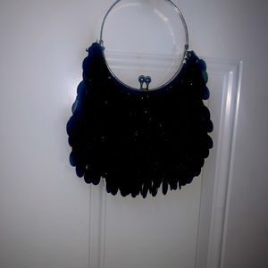 Black party handbag..